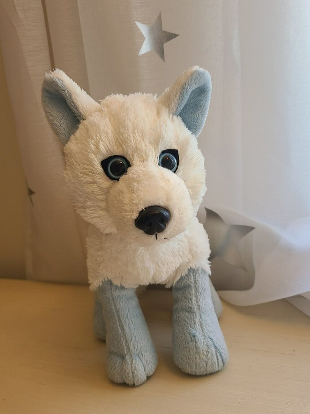 Ganz Webkinz Wintermint Husky Plush Blue Eyes White Dog Stuffed Animal